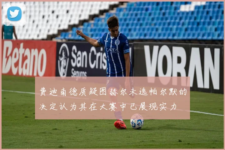费迪南德质疑图赫尔未选帕尔默的决定认为其在大赛中已展现实力